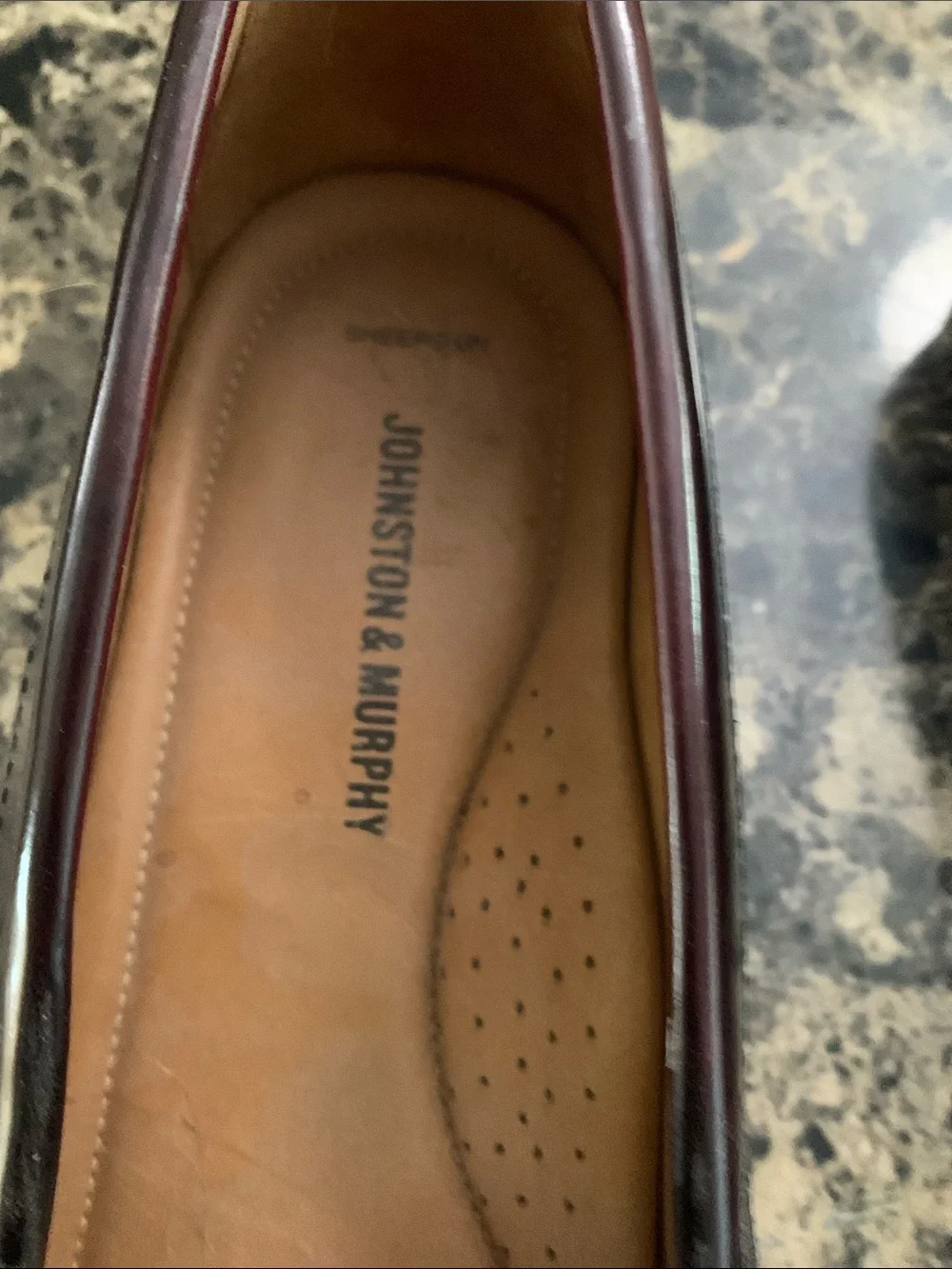 Johnston & Murphy Men's Burgundy Leather Penny Loafers